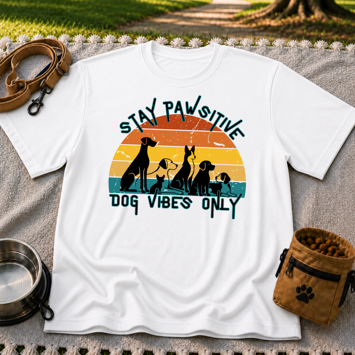 Stay Pawsitive Dog Vibes Only T-Shirt