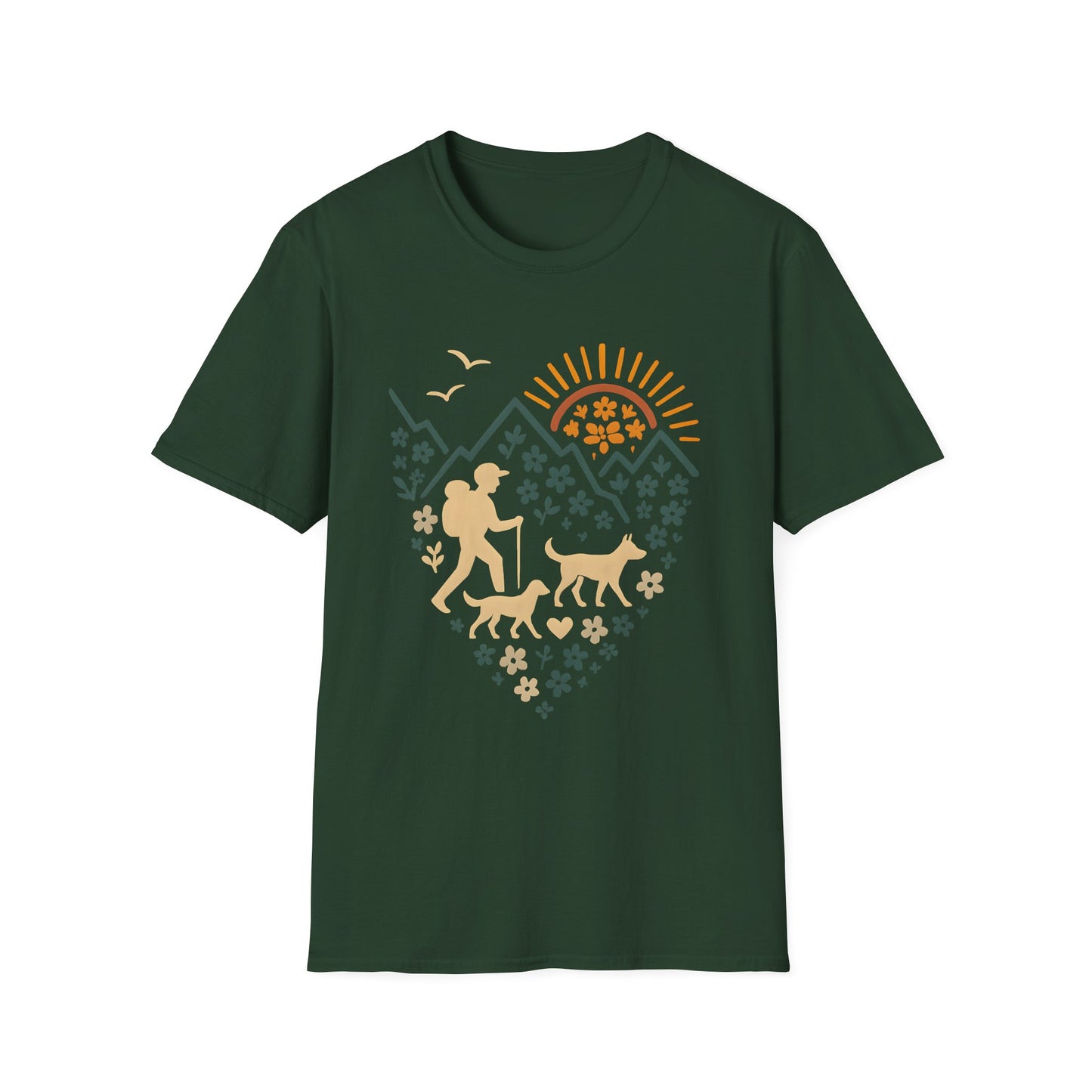 Outdoor Adventure T-Shirt, Nature Lover Tee, Hiking Gift, Dog Walking Shirt, Travel Enthusiast Top, Casual Wear