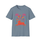Psychedelic Dog Palm Trees T-Shirt