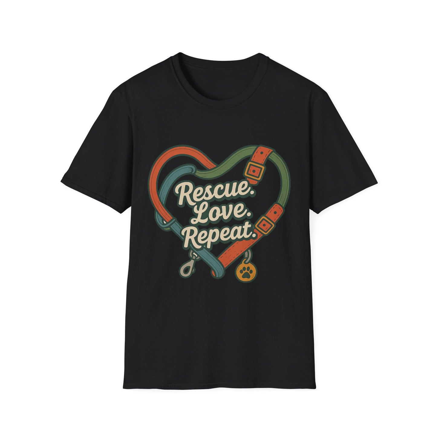 Rescue Love Repeat Tee – Adopt Don't Shop Shirt