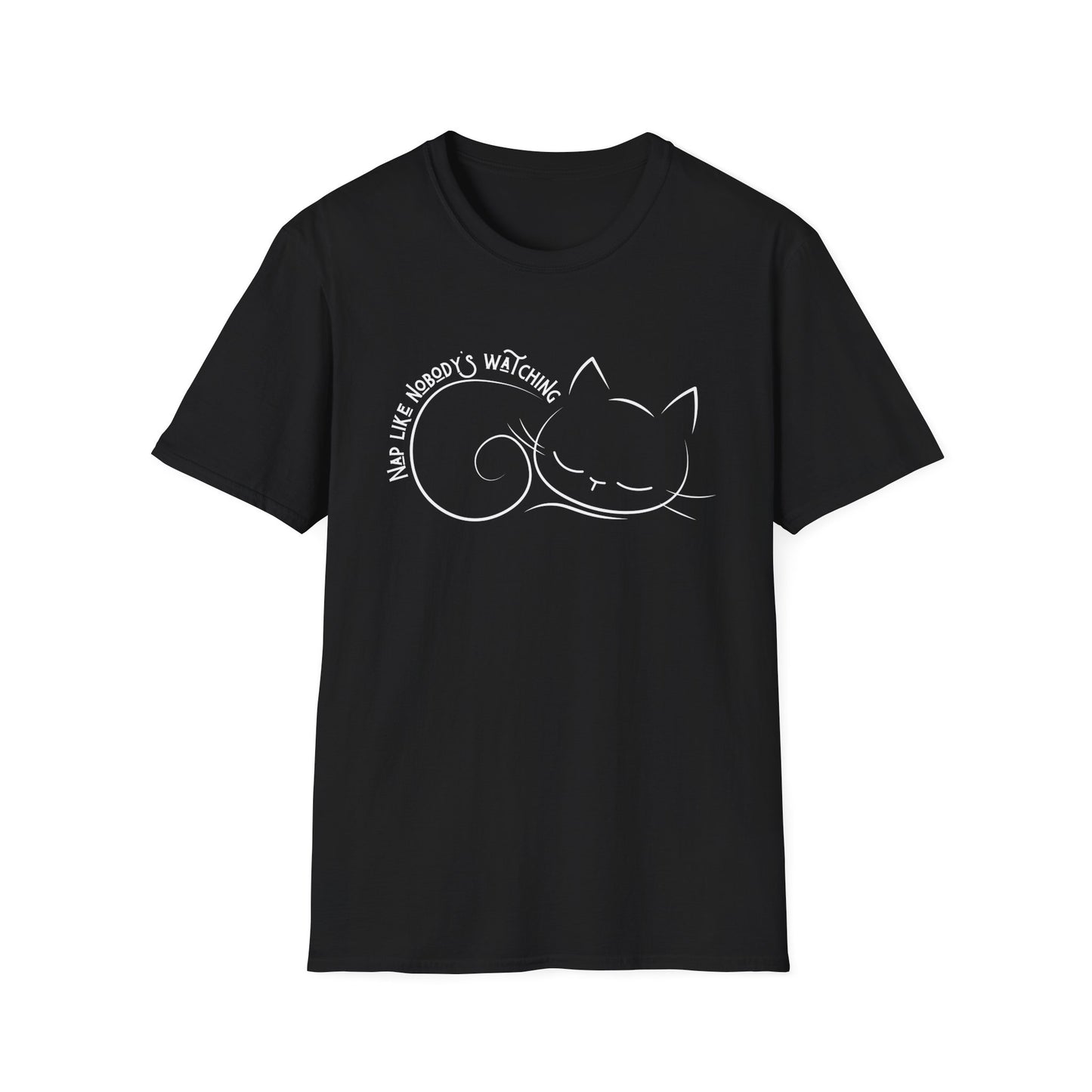 Nap Like Nobody's Watching Cat Tee – Cute Cat Shirt