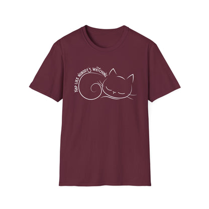 Nap Like Nobody's Watching Cat Tee – Cute Cat Shirt