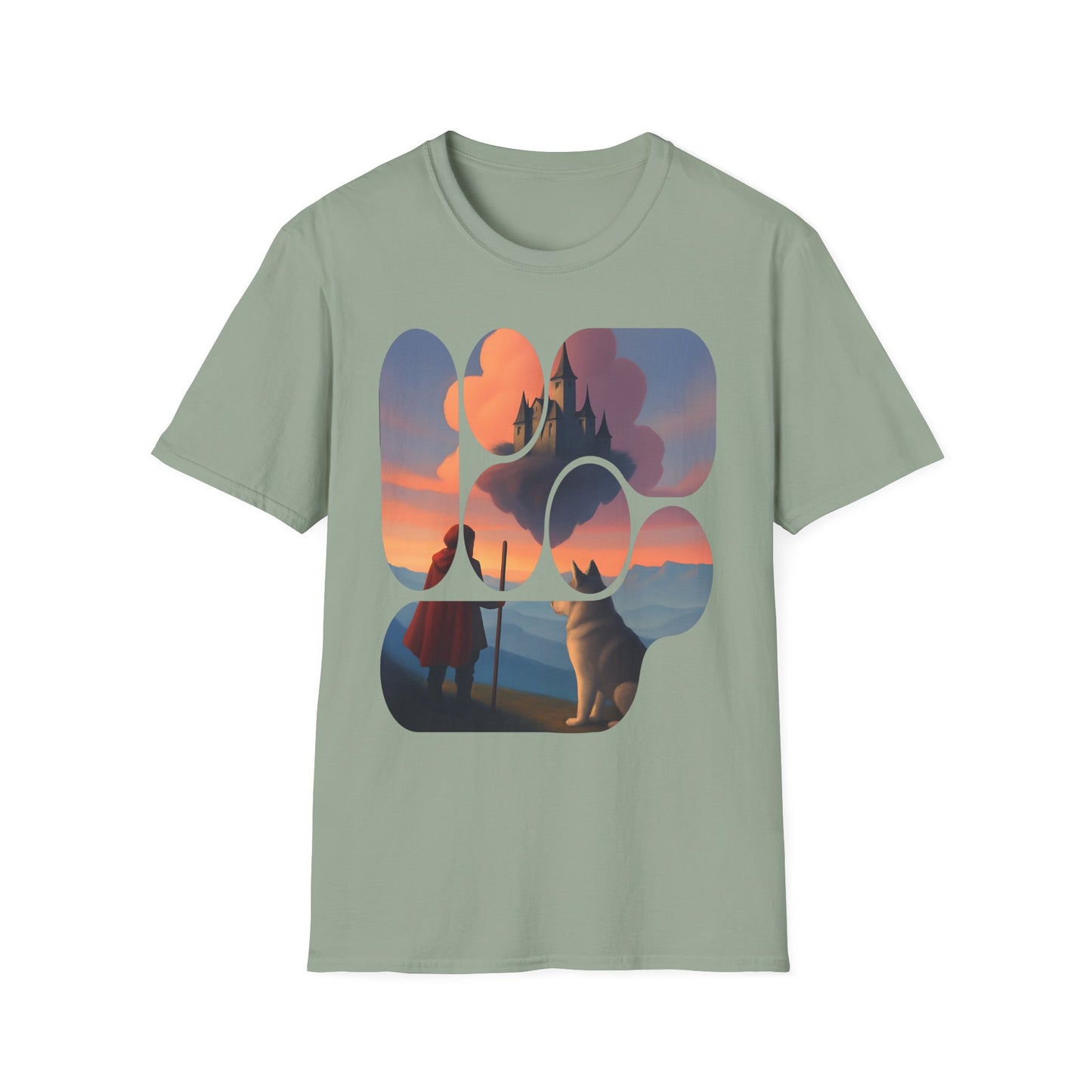 Magical Landscape T-Shirt, Unisex Graphic Tee, Adventure Apparel, Fantasy Gift, Casual Wear, Travel Enthusiasts