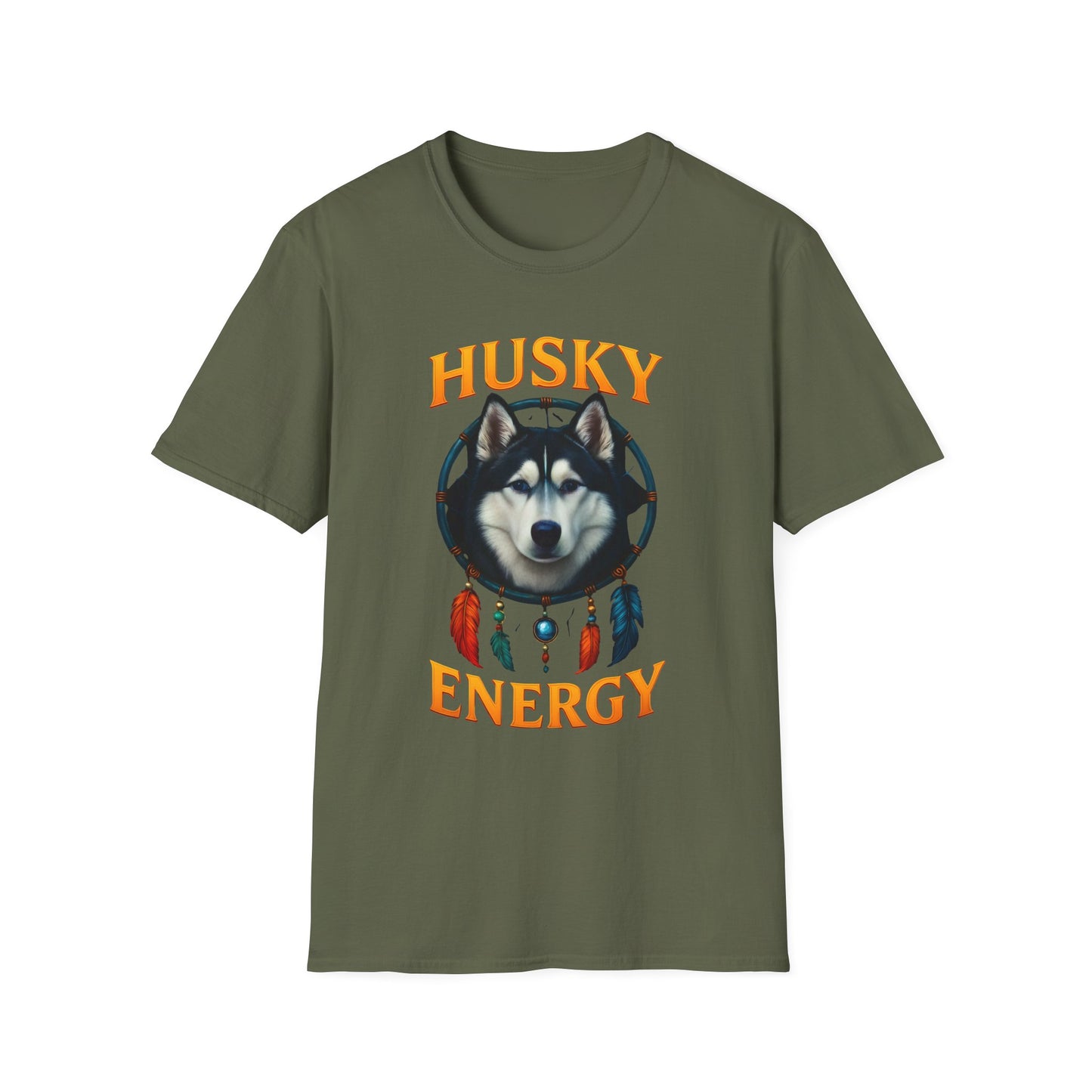 Husky Energy T-Shirt, Unisex Dog Lover Tee, Casual Wear, Pet Owner Gift, Animal Spirit Shirt, Outdoor Adventure Top