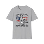 Fireworks Optional Dogs Mandatory German Shepard T-Shirt