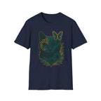 Cyber Floral Cat T-Shirt