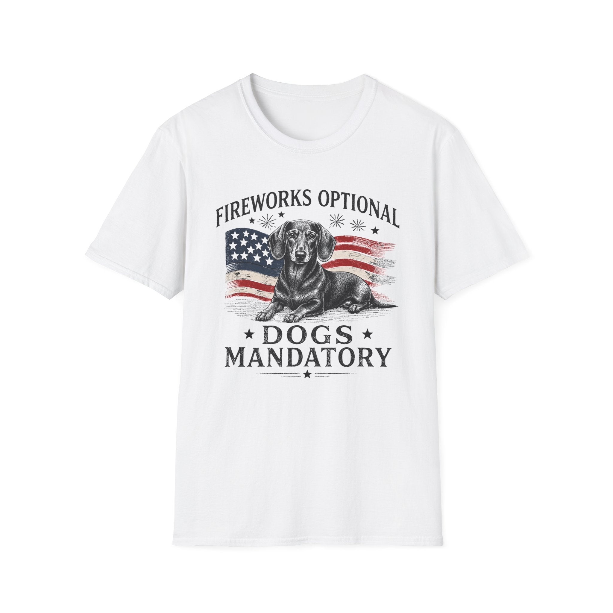 Fireworks Optional Dogs Mandatory Dachshund T-Shirt