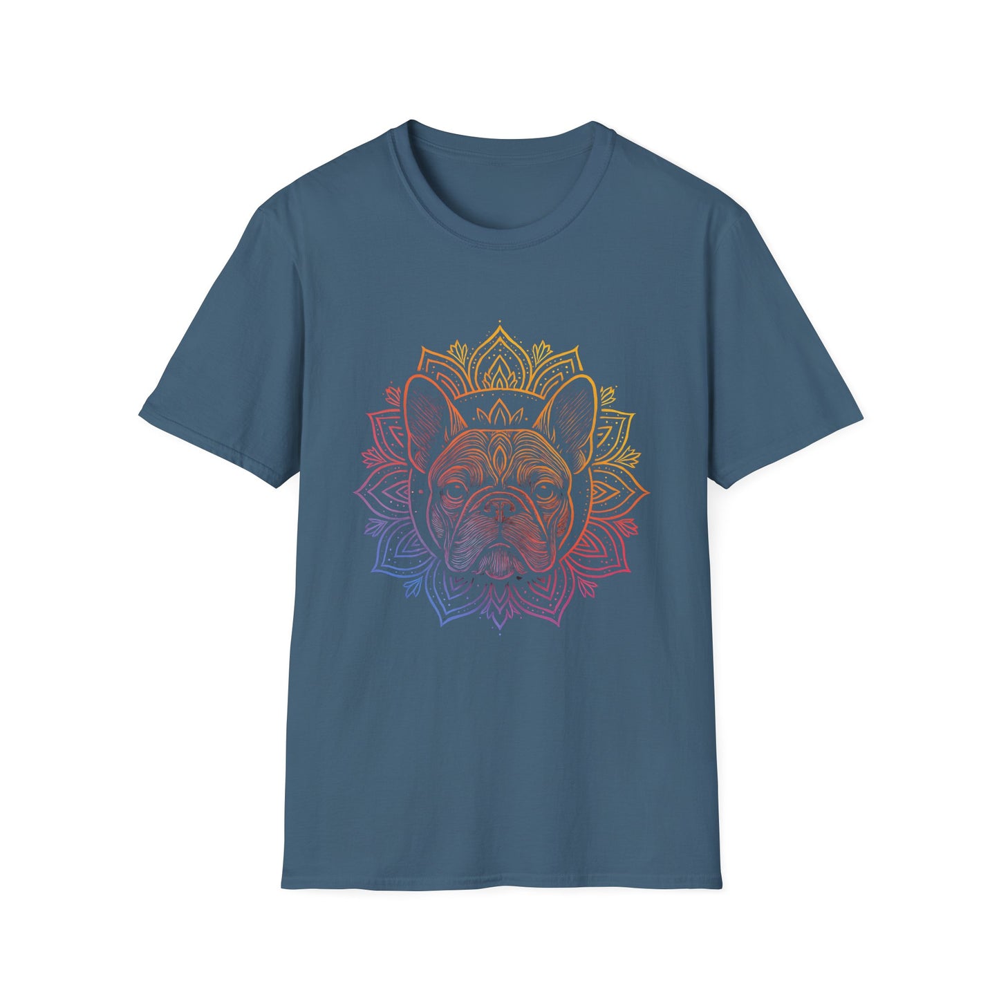 Bohemian French Bulldog Tee, Dog Lover Gift, Mandala Art T-Shirt, Unisex Graphic Top, Cute Pet Owner Apparel, Casual Statement Shirt