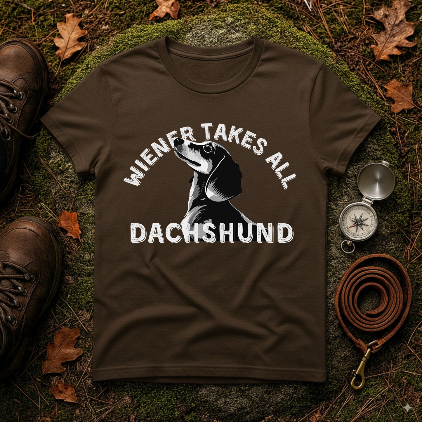 Funny Dachshund Shirt – Wiener Takes All T-Shirt