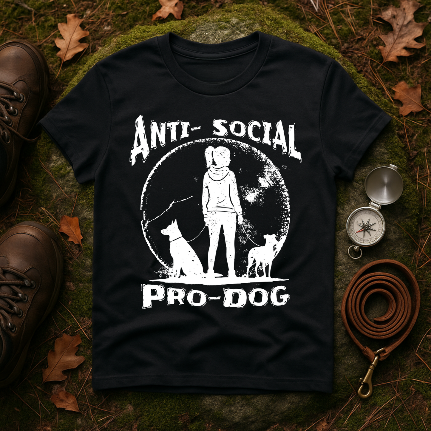 Anti-Social Pro-Dog Women’s Dog Lover T-Shirt