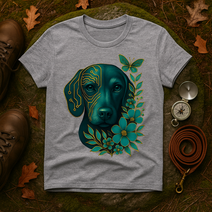 Artistic Dog Lover T-Shirt, Gift for Pet Owners, Nature-Inspired Tee, Birthday Gift, Casual Wear, Unisex Softstyle Tee