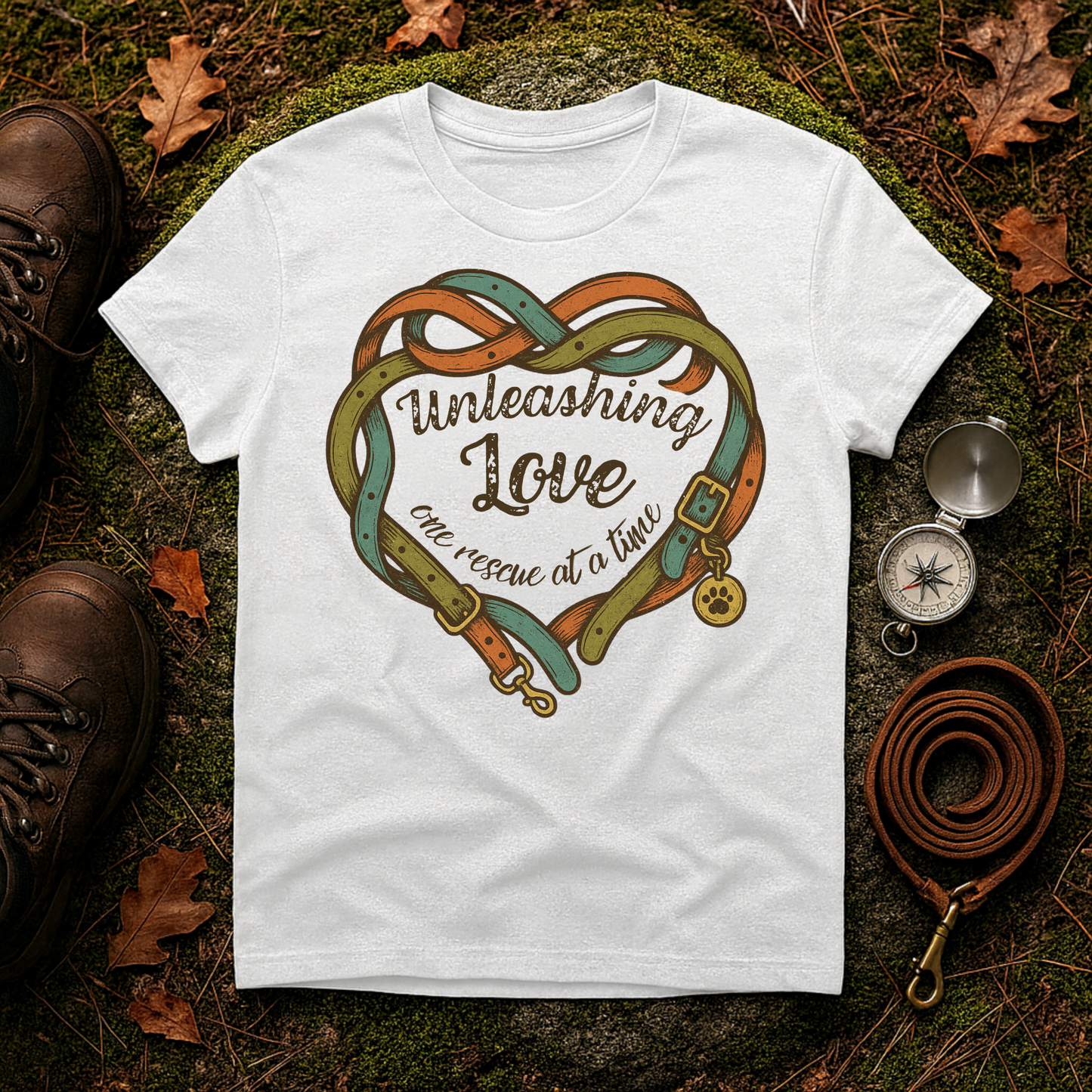 Unleashing Love Rescue Tee – Adopt Don't Shop