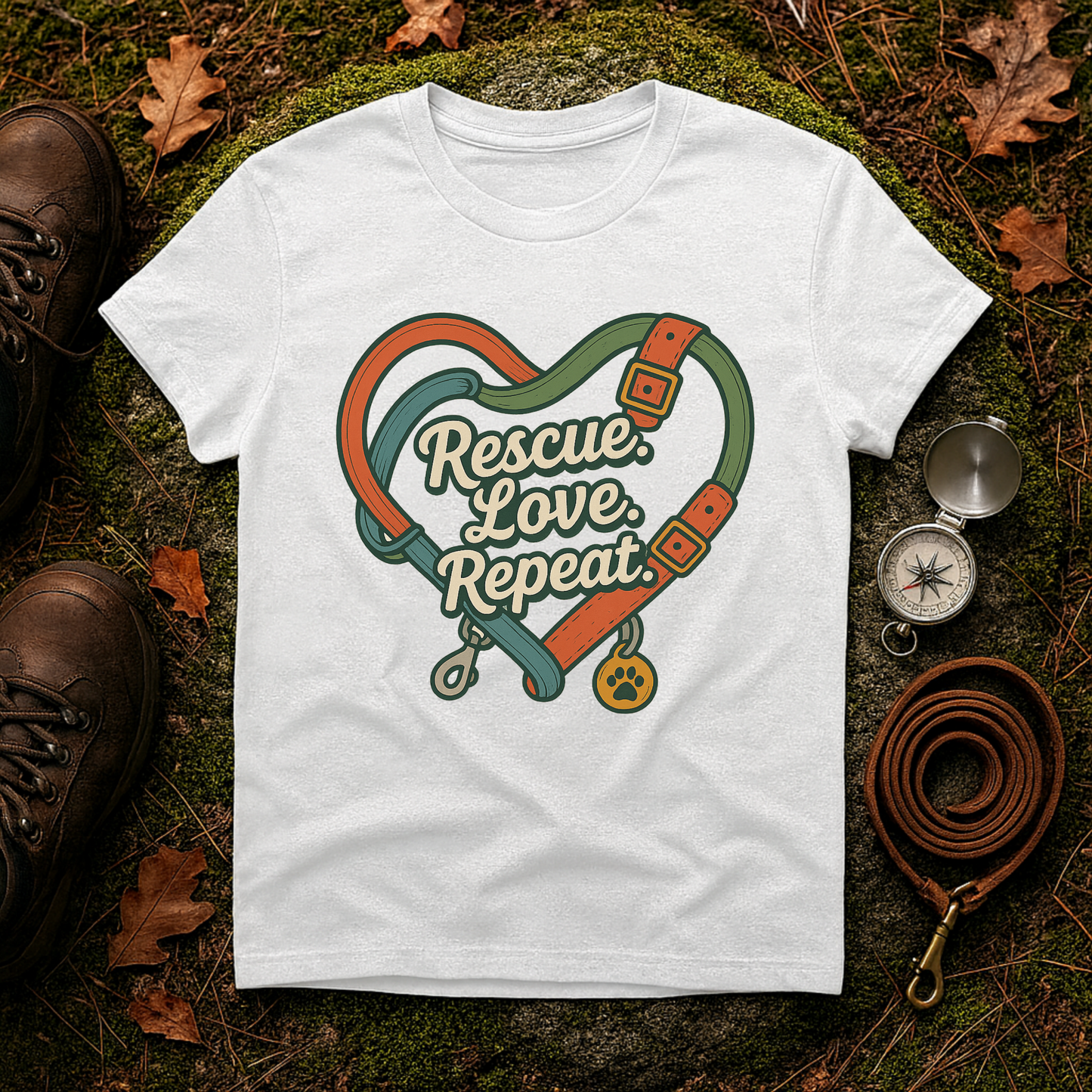 Rescue Love Repeat Tee – Adopt Don't Shop Shirt