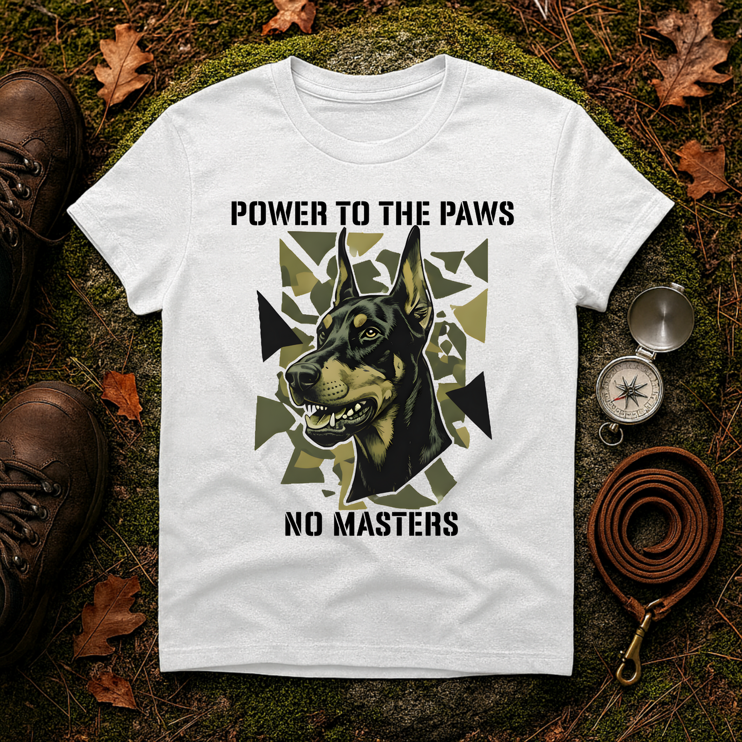 Doberman Power to the Paws T-Shirt