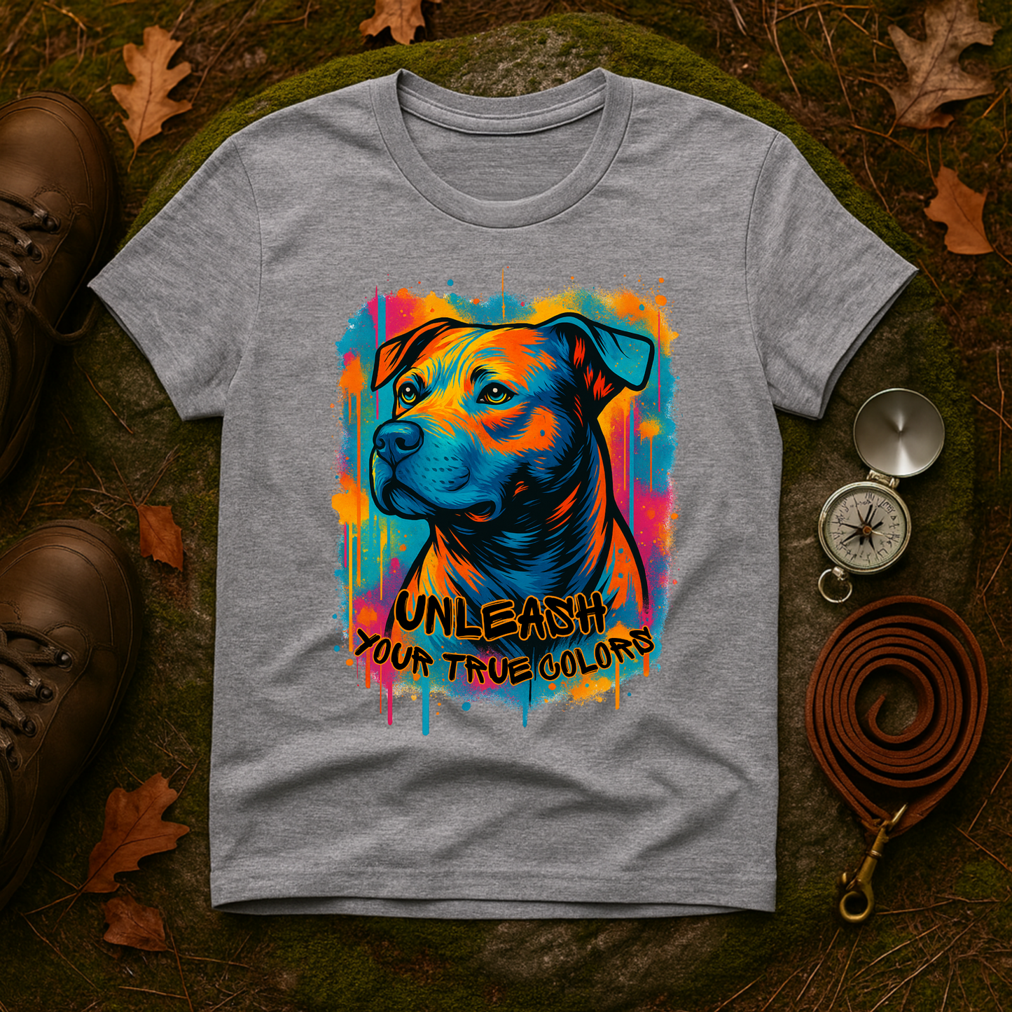 Colorful Pitbull Shirt – Unleash Your True Colors Tee