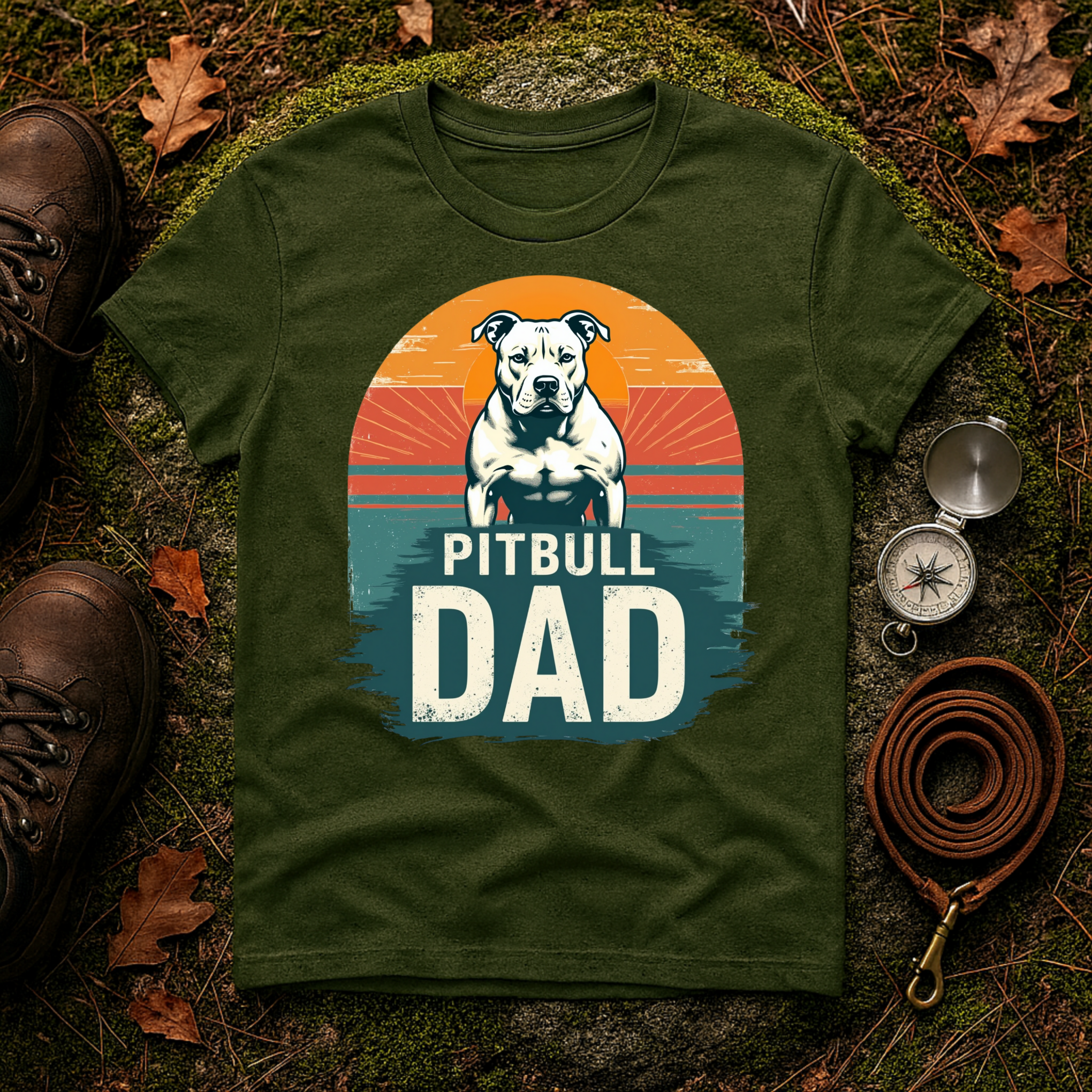 Vintage Pitbull Dad T-Shirt