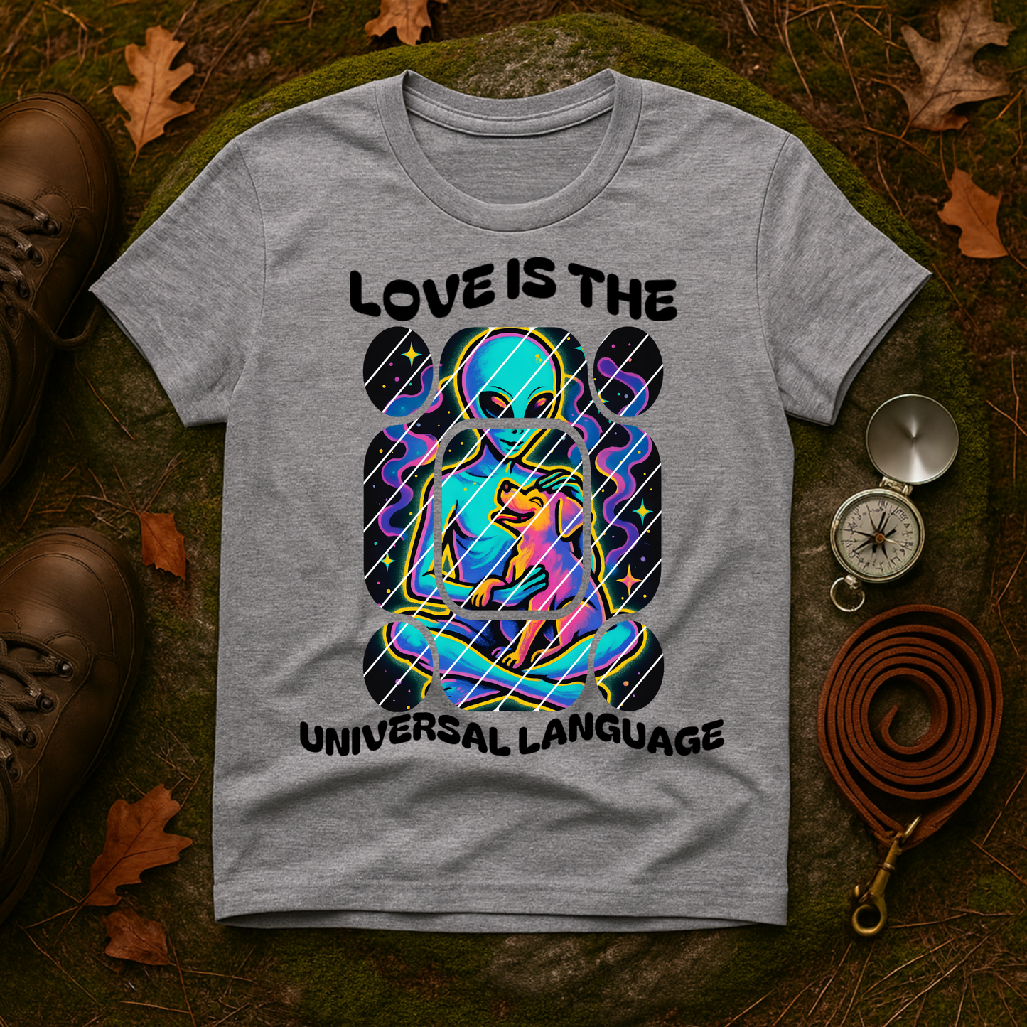 Alien Hug Dog Tee – Love Is The Universal Language