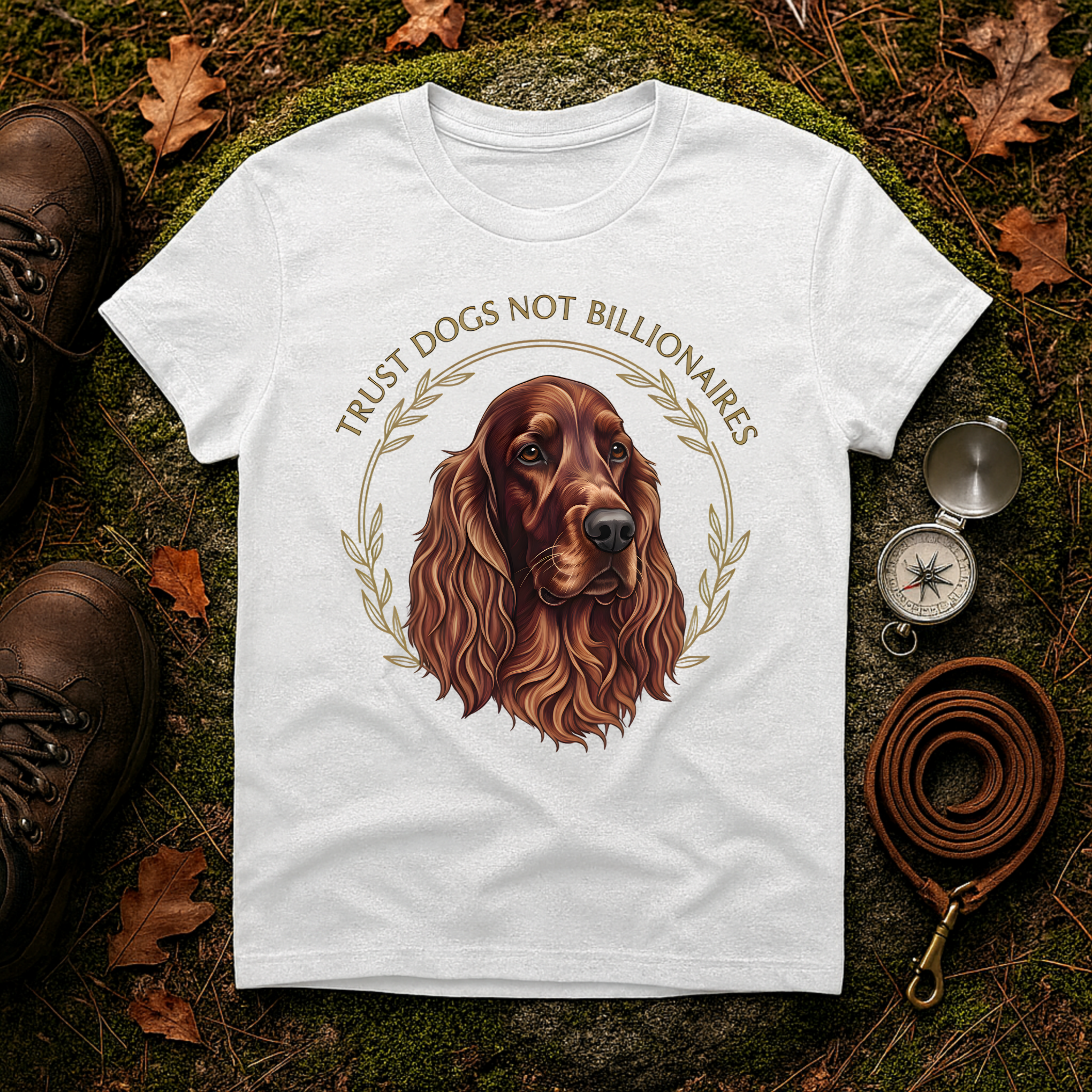 Irish Setter Trust Dogs Not Billionaires T-Shirt