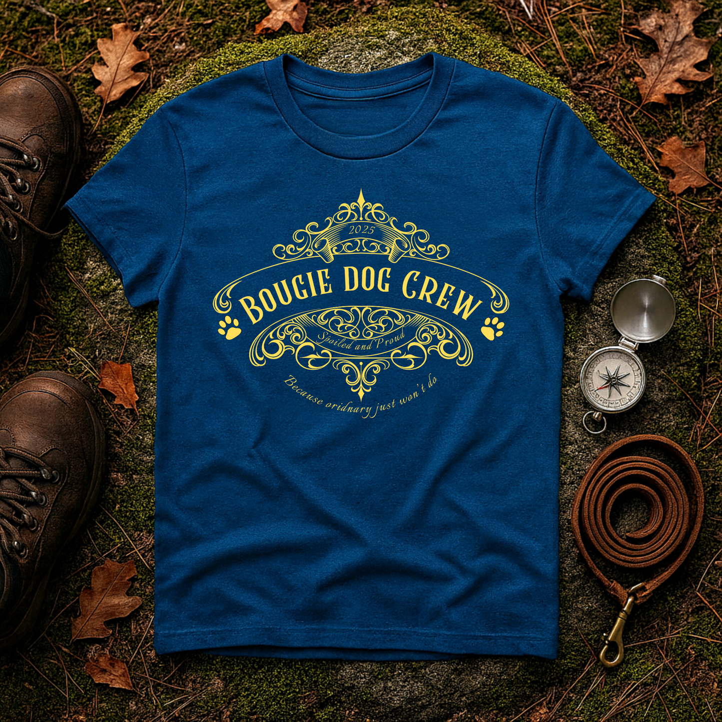 Bougie Dog Crew T-Shirt — Spoiled Dog Mom Tee