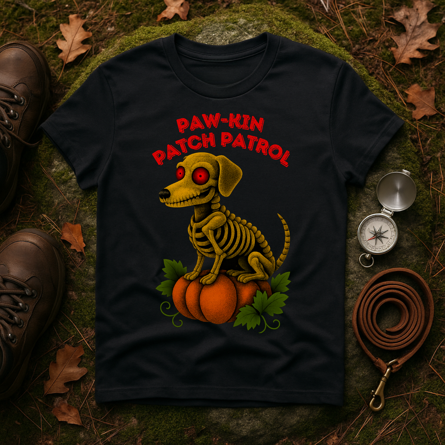 Paw-kin Patch Patrol Dachshund Halloween Dog T-Shirt