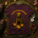 Paws of the Afterlife Labrador Skeleton Halloween T-Shirt