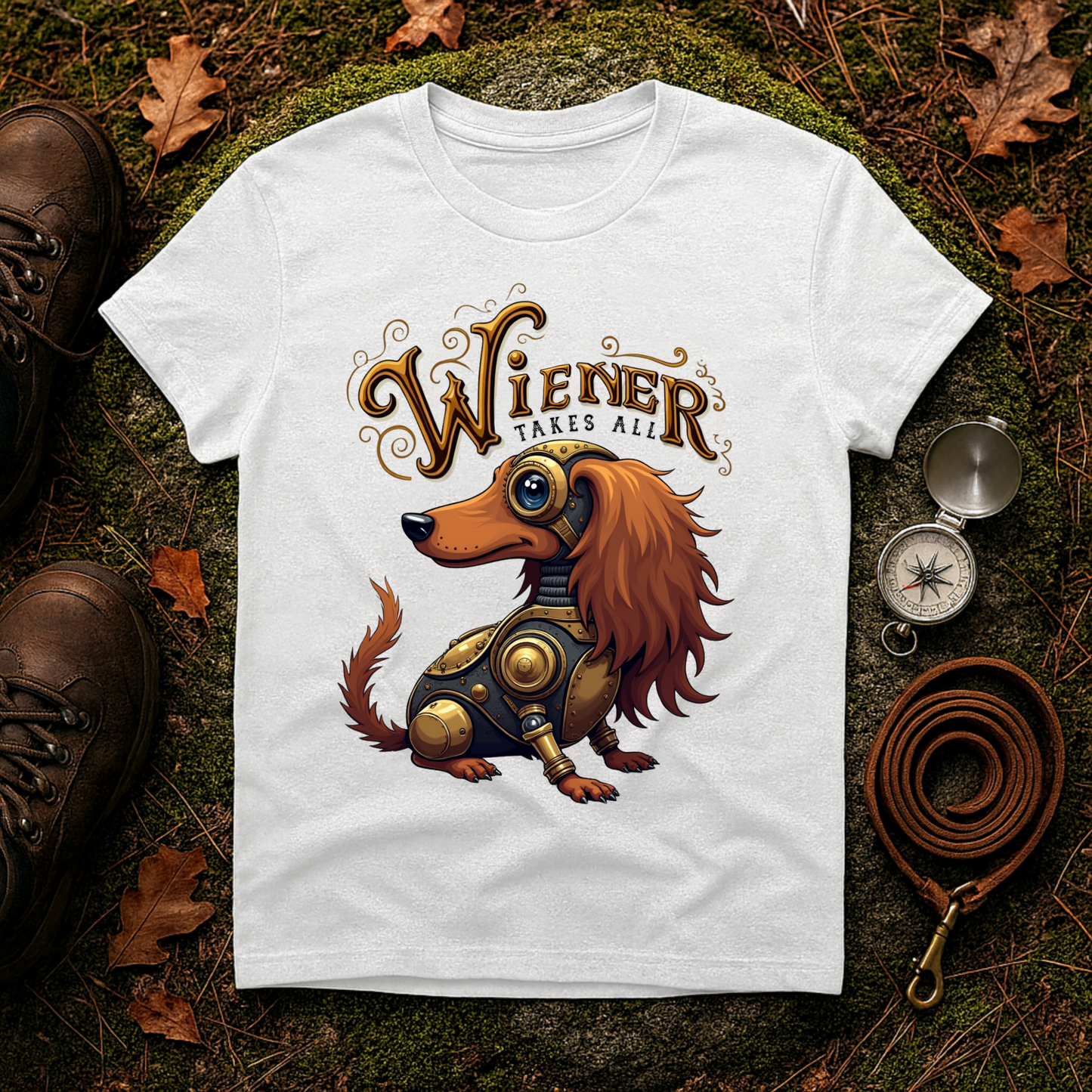 Steampunk Wiener Dog Shirt – Funny Dachshund T-Shirt