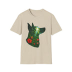 Floral Dog Silhouette T-Shirt