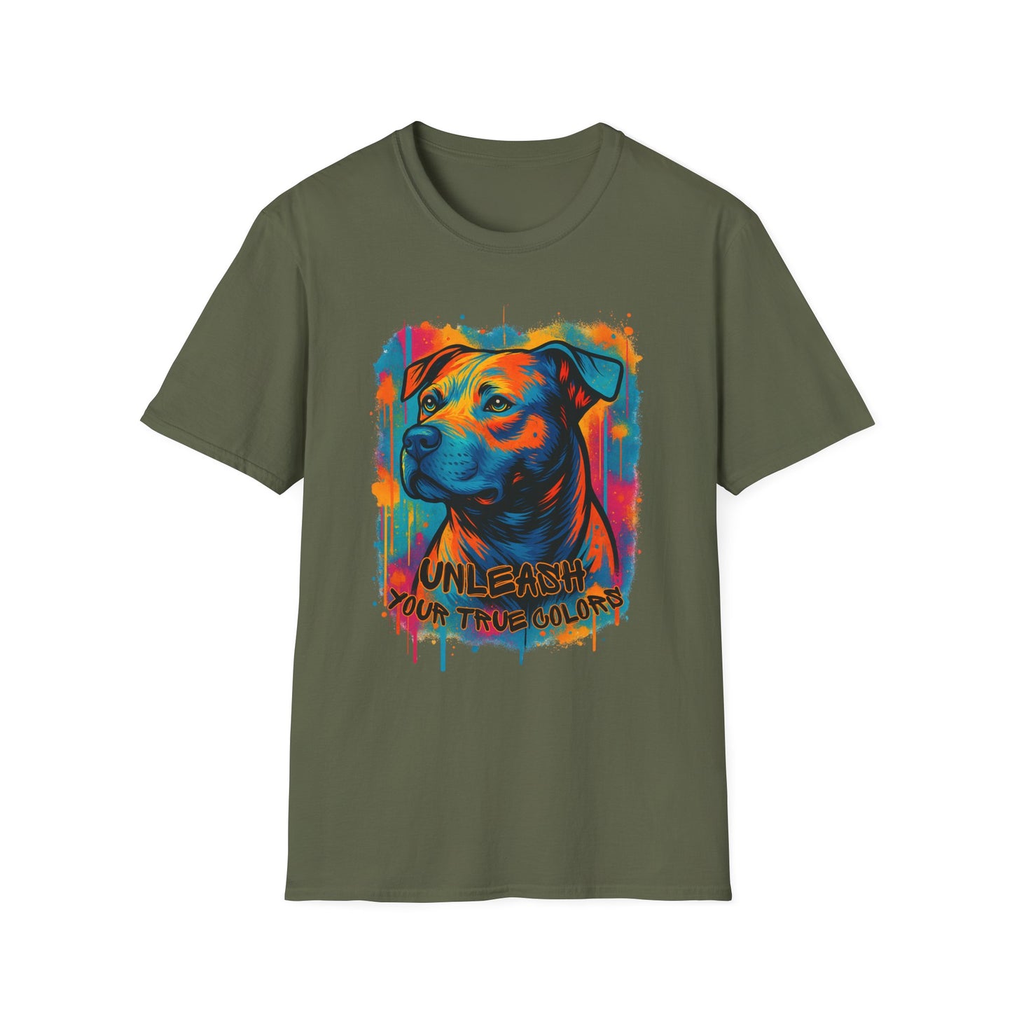 Colorful Pitbull Shirt – Unleash Your True Colors Tee