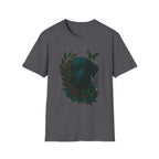 Cyber Floral Dog Silhouette T-Shirt