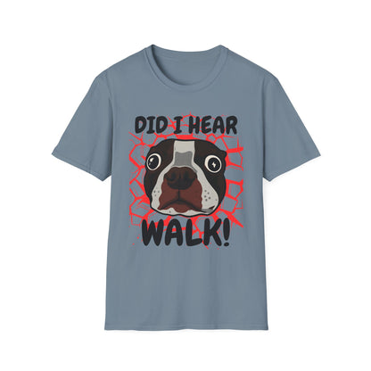 Funny Dog Walking T-Shirt | Did I Hear Walk Graphic Tee