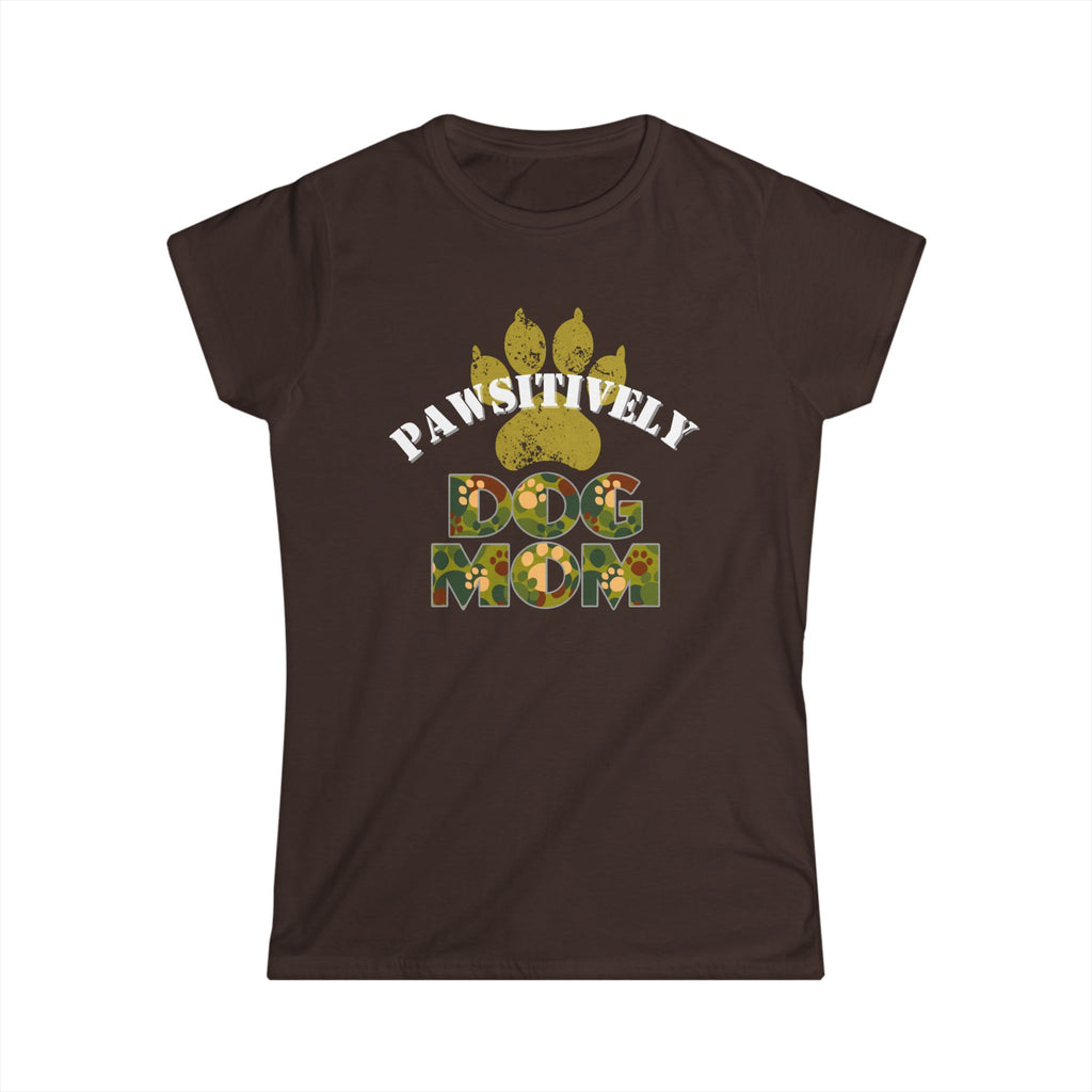Pawsitively Dog Mom (Camo) Women's T-Shirt