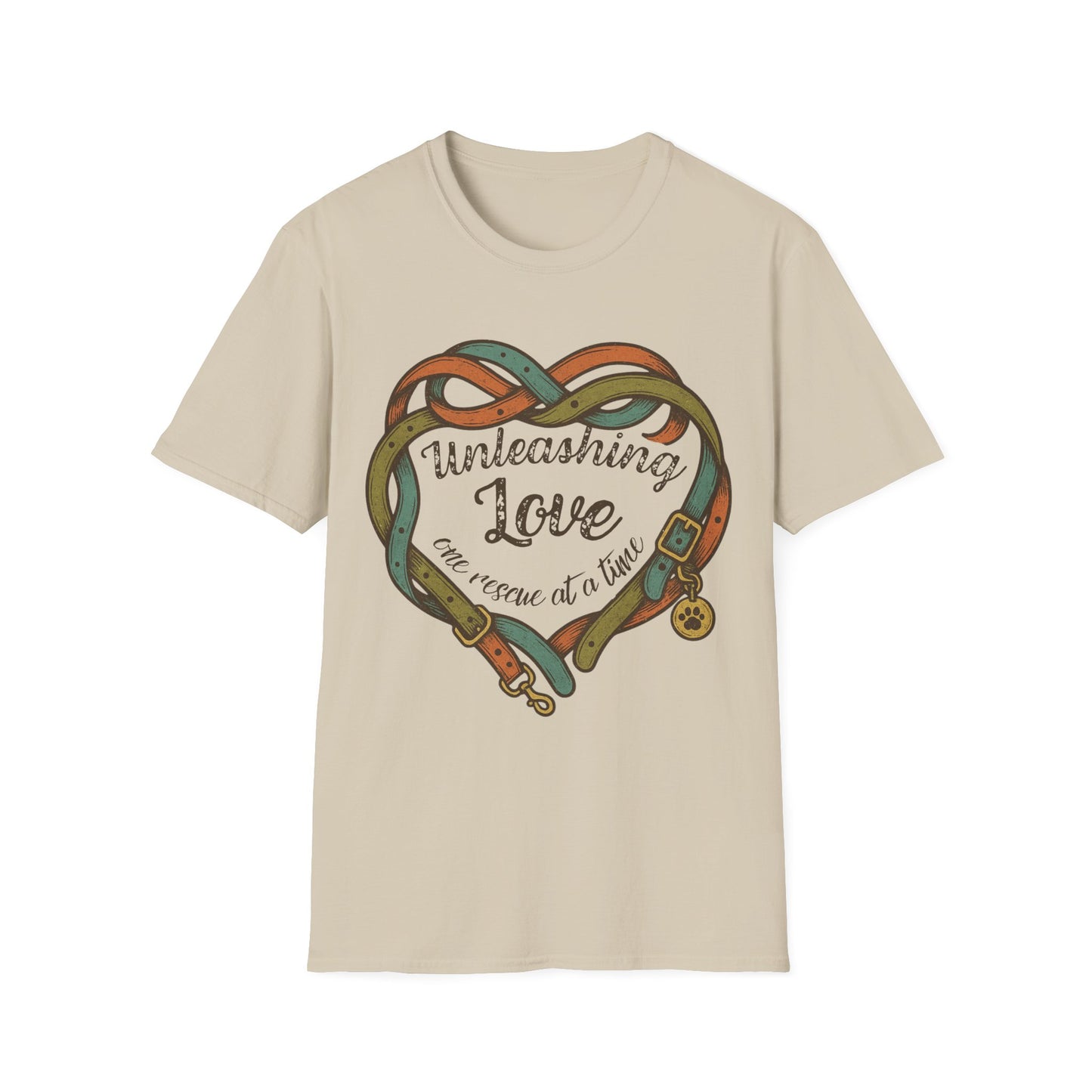 Unleashing Love Rescue Tee – Adopt Don't Shop