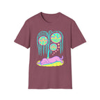 Vibrant Dreaming Dog Psychedelic Nature Art Colorful T-Shirt
