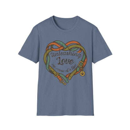 Unleashing Love Rescue Tee – Adopt Don't Shop
