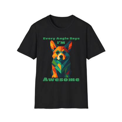 Colorful Dog Art T-Shirt | Every Angle Says I'm Awesome | Unisex Graphic Tee for Pet Lovers, Gift for Dog Owners, Birthday Shirt, Fun [...]