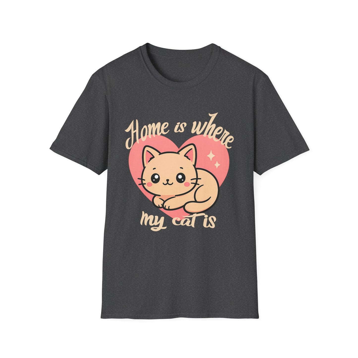 Cute Kawaii Cat Shirt – Home Is Where My Cat Is Tee