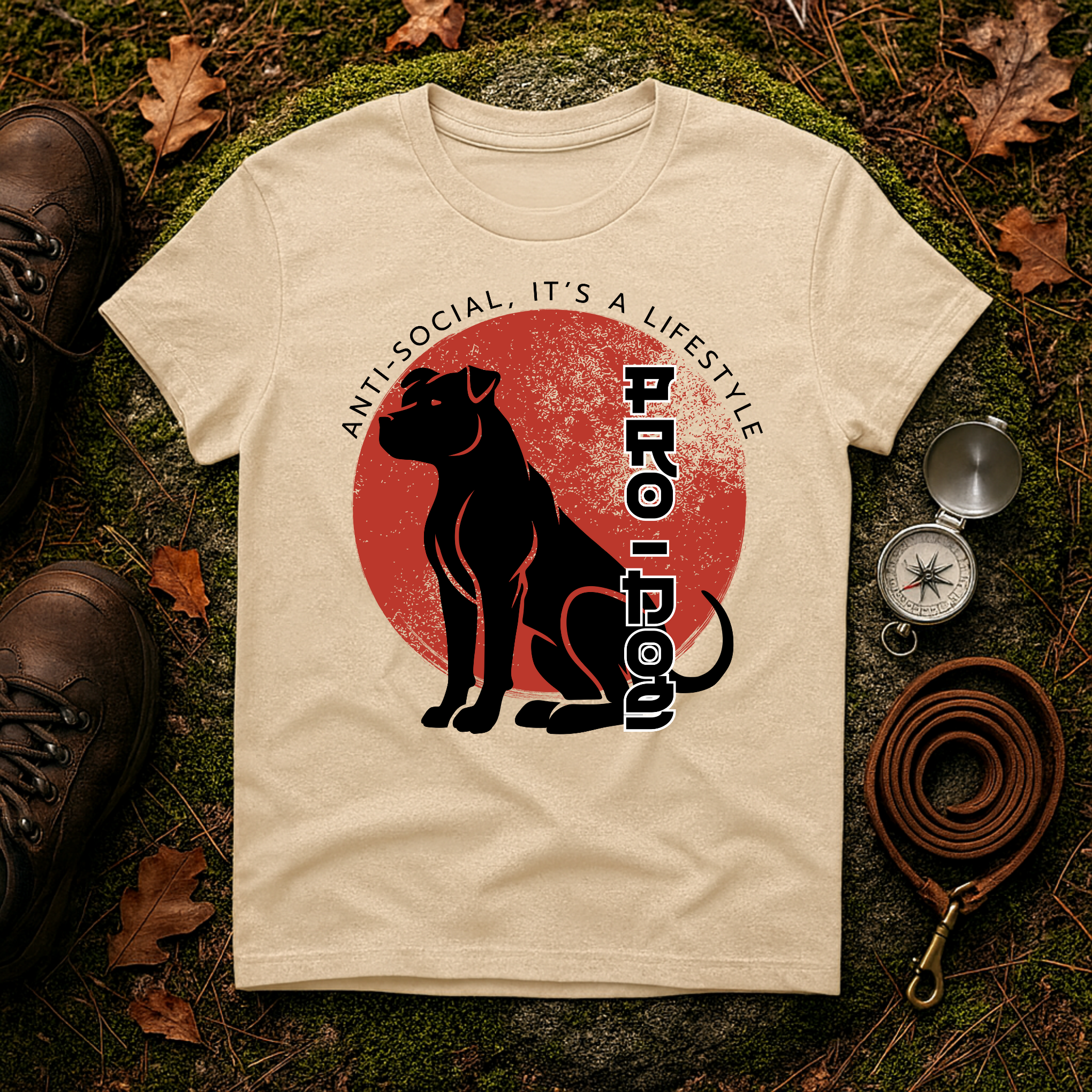 Anti-Social Pro-Dog Pit Bull T-Shirt