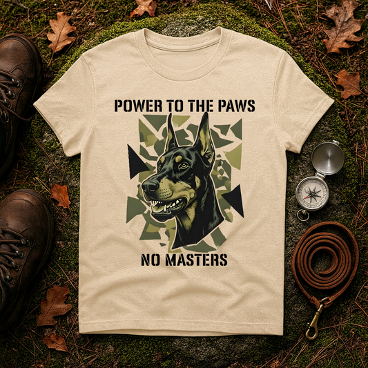 Doberman Power to the Paws T-Shirt