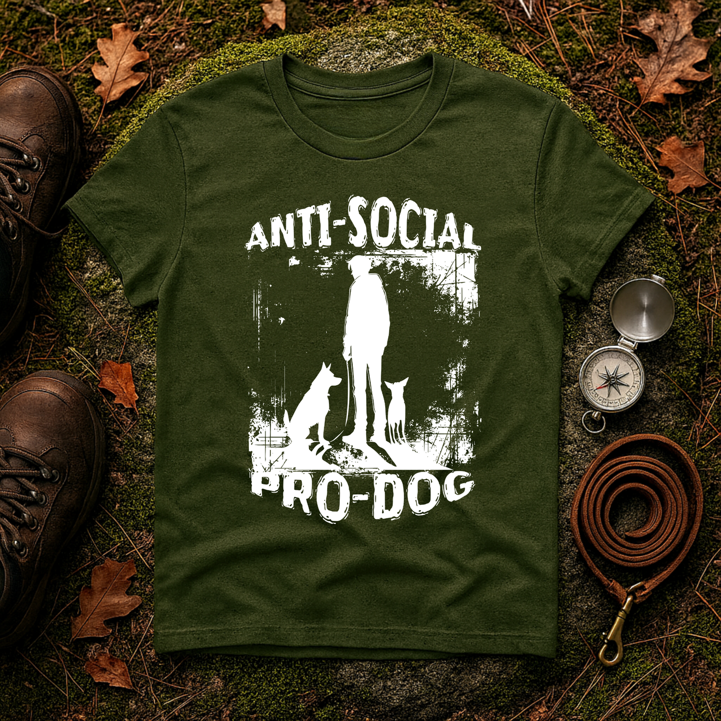 Anti-Social Pro-Dog Funny Dog Lover T-Shirt