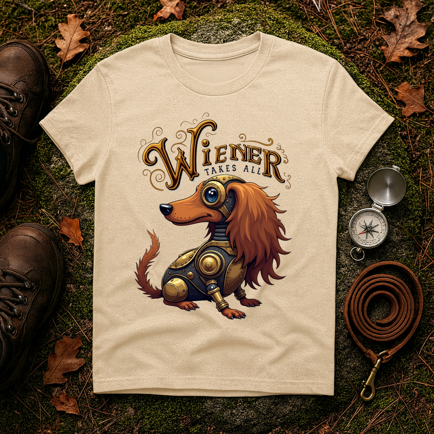 Steampunk Wiener Dog Shirt – Funny Dachshund T-Shirt