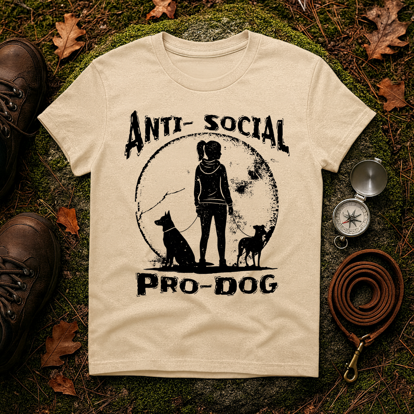 Anti-Social Pro-Dog Women’s Dog Lover T-Shirt