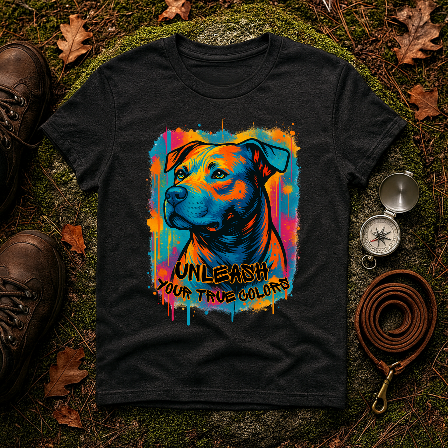 Colorful Pitbull Shirt – Unleash Your True Colors Tee