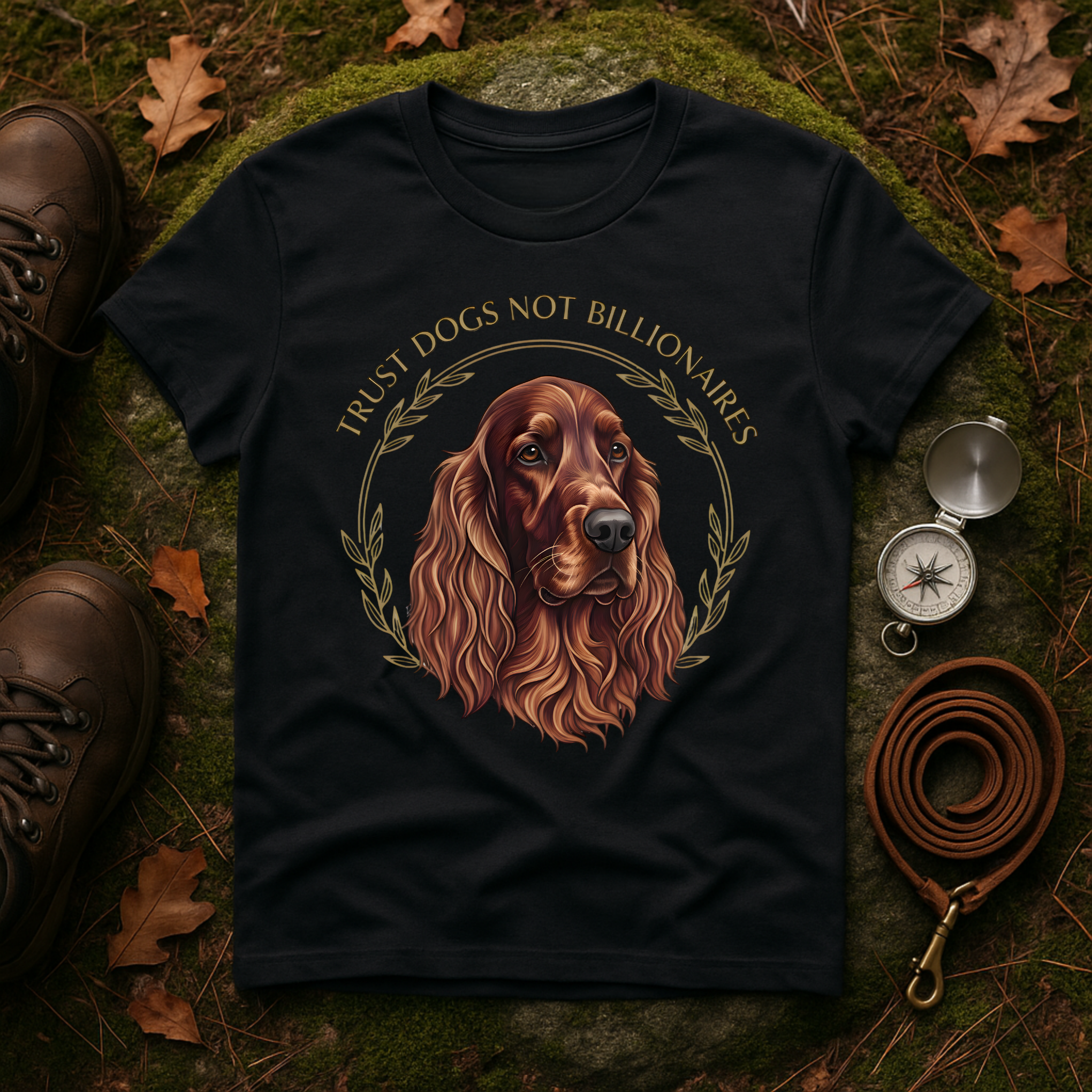 Irish Setter Trust Dogs Not Billionaires T-Shirt