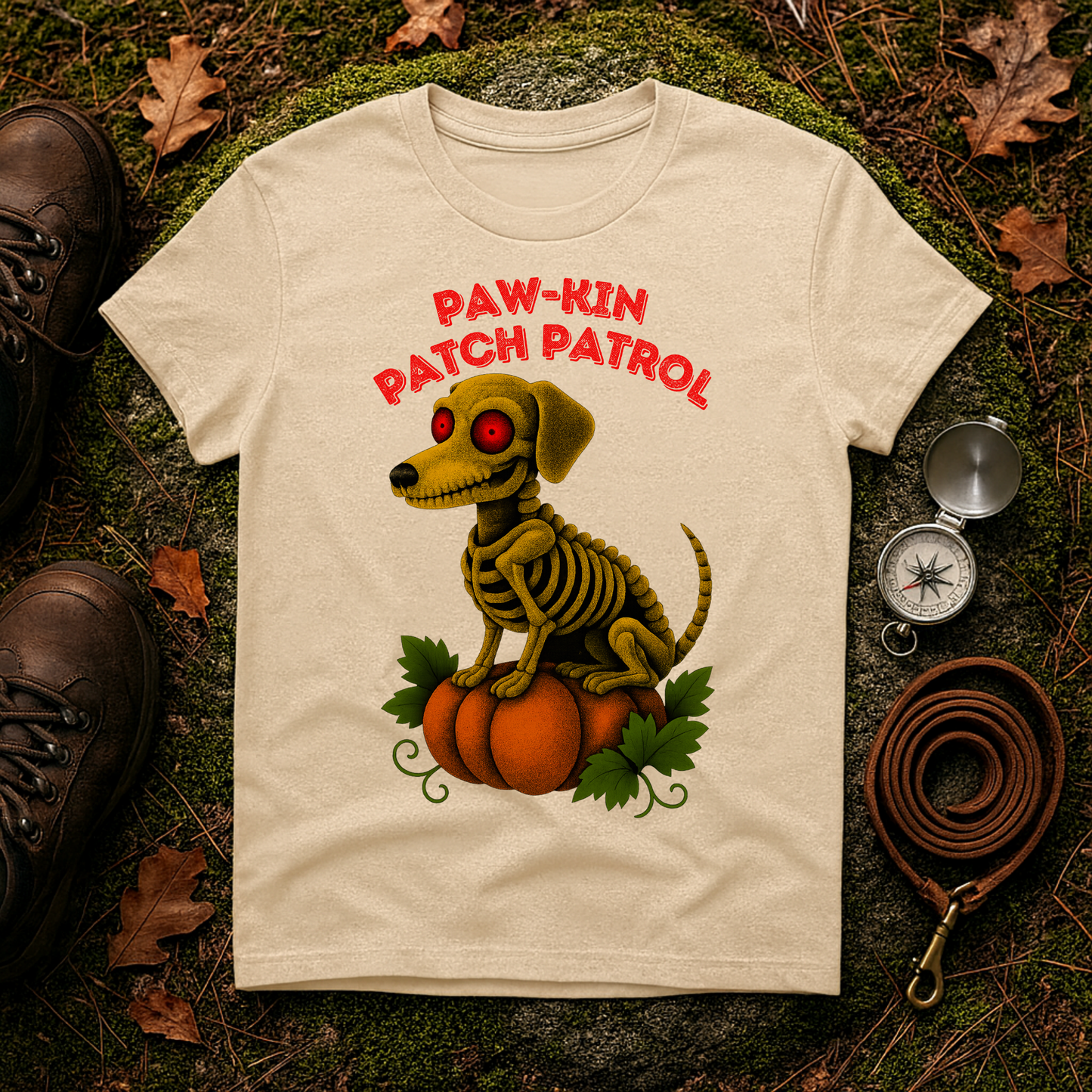Paw-kin Patch Patrol Dachshund Halloween Dog T-Shirt