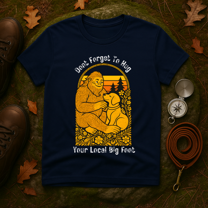 Bigfoot Hug T-Shirt — Sasquatch Dog Lover Tee
