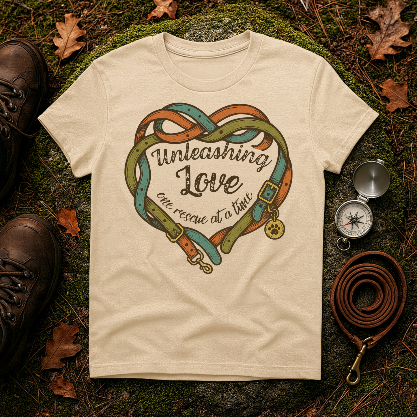 Unleashing Love Rescue Tee – Adopt Don't Shop