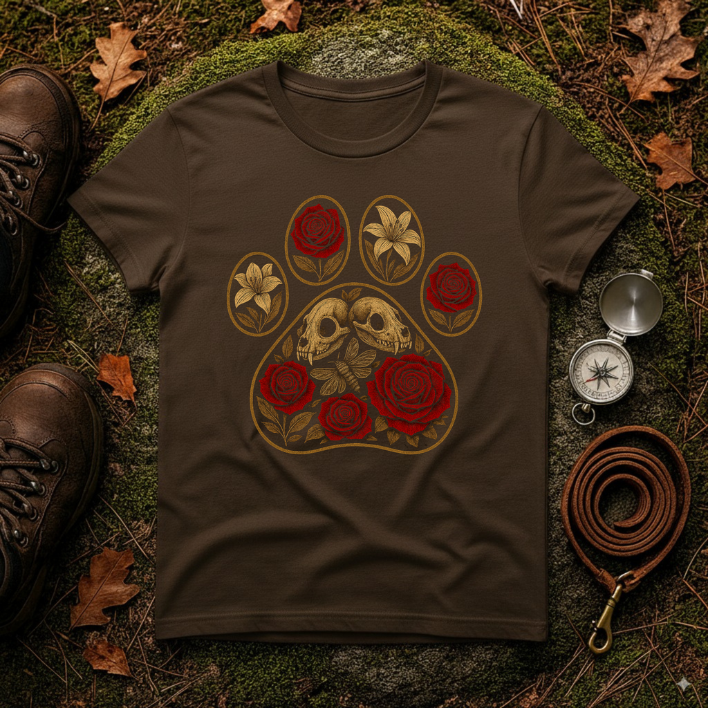 Gothic Paw Print T-Shirt