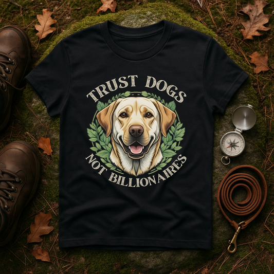 Labrador Trust Dogs Not Billionaires Dog Lover T-Shirt