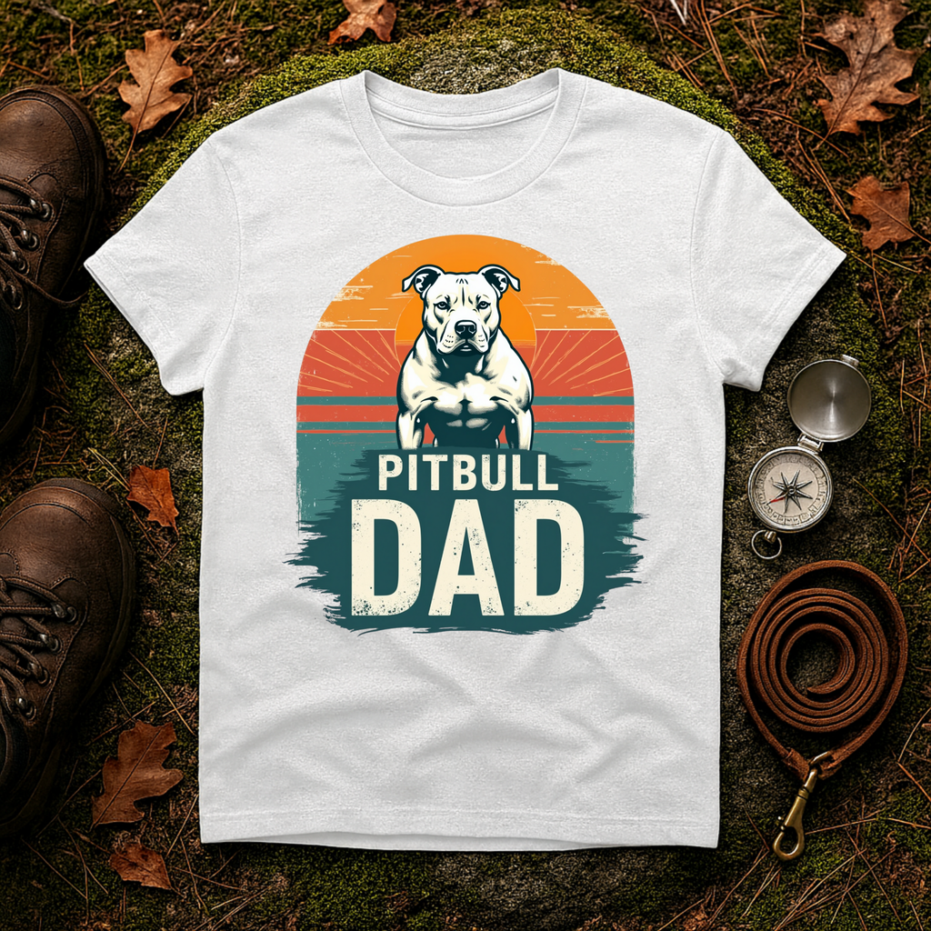 Vintage Pitbull Dad T-Shirt