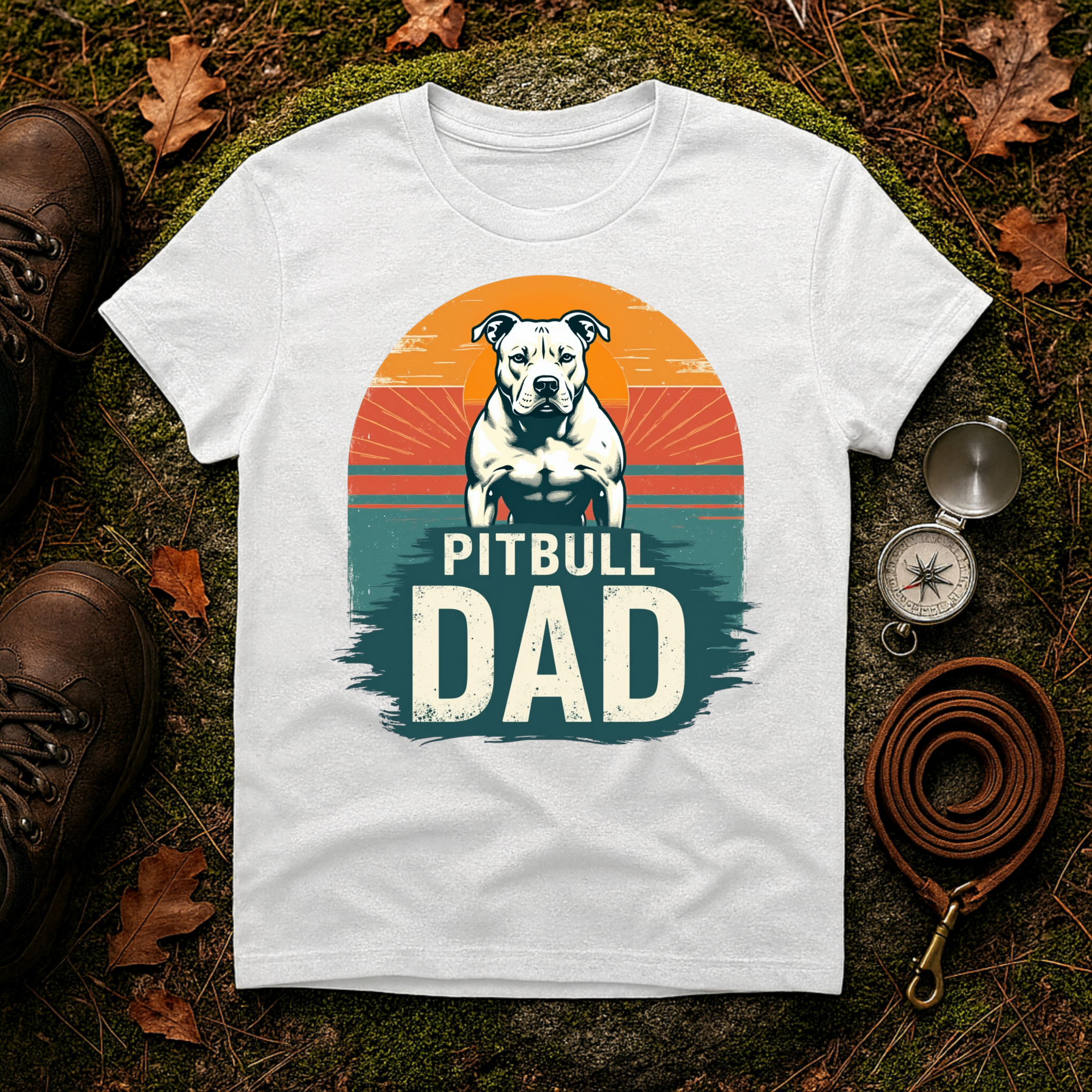 Vintage Pitbull Dad T-Shirt